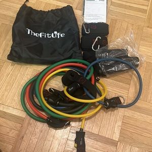 The Fit Life 5 piece exercise band set + anchors